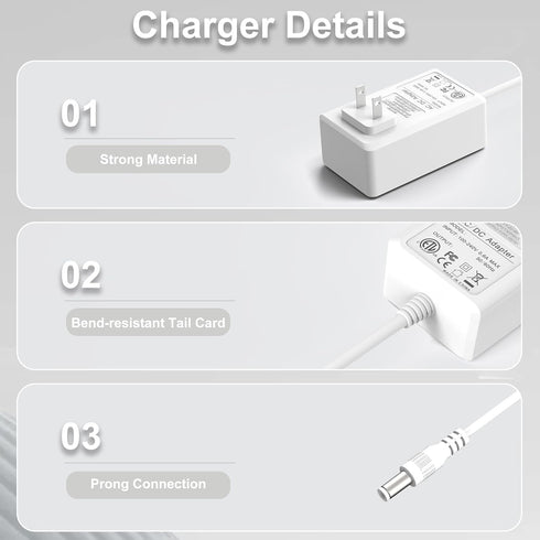 Charger Replacement for Hatch Restore 2 Sunrise Alarm Clock, White AC Adapter 5.9FT Power Cord