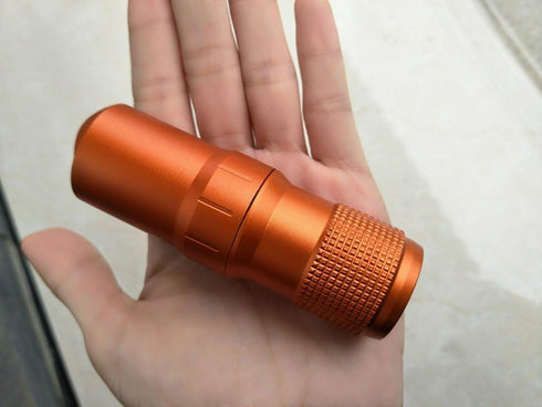 Portable Survival Capsule Tube - Waterproof Pill Container, Outdoor EDC Emergency Tool (Orange)