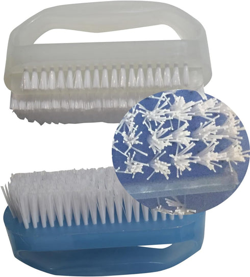 NewFerU Nail Brushes X 4 for Cleaning Hand Finger Foot Toe, Small Scrubber Cleaner with Handle for Manicure