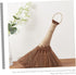 Small Soft Bristle Broom, Natural Cleaning Brush for Desktop, Household Duster, Light Brown Silk