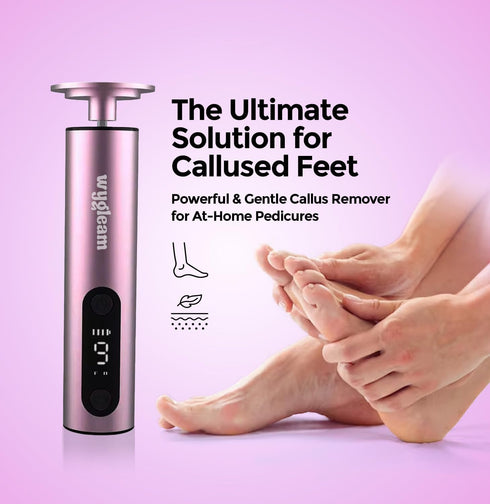 WYGLEAM 2 1 3 Electric Callus Remover for Feet & Nail File Drill Kit - in Rechargeable Pedicure Tools for Flawless Feet