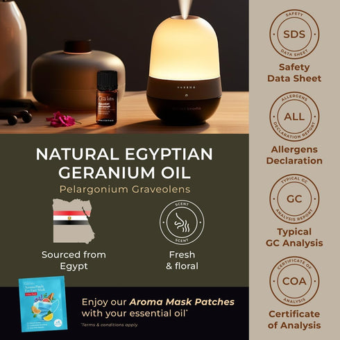 Gya Labs Egyptian Geranium Essential Oil for Diffuser - 0.34 Fl Oz - 100% Pure Natural Aromatherapy Oil