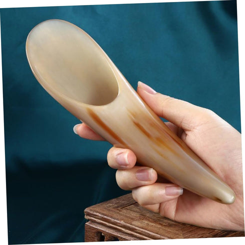 Natural Buffalo Horn Gua Sha Scraper Tool for Scalp Massage Smooth Tissue Massager for Myofascial Release for Neck