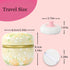 Body Powder Puff and Container, 3.15" Portable Empty Body Powder Container for Baby Women's Loose Dusting Powder, Powder Case Box with Lids for Bath, Travel and Home Use (Yellow flower)