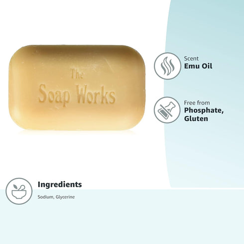 Soap Works Emu Oil Soap Bar, 110G, One Bar