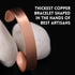 Handmade Pure Copper Bracelet for Women and Men, Thickest Adjustable Carved Copper Bracelet for Pain and Stress Relief
