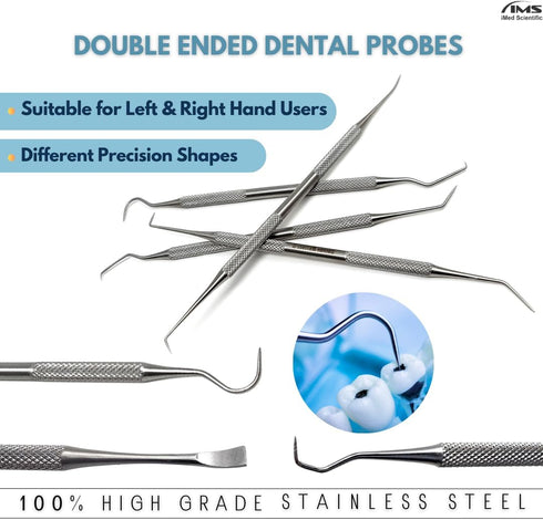 IMED SCIENTIFIC 17 Set Multifunction Dental Tools Pcs Plaque Remover Teeth Cleaning Oral Care Hygiene Kit