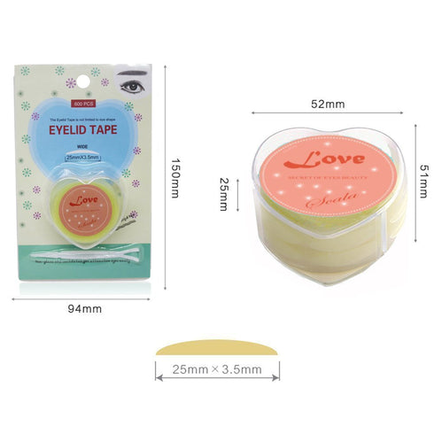 Pro 600 Pcs Makeup Breathable Eyelid Tape, Invisible Double Fold Shadow Sticker Tool