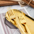 DaYammi 150 Pack Gold Disposable Silverware Plastic Gold Cutlery Set - 50 Forks, 50 Knives, 50 Spoons - Gold Disposable Utensils Set Heavy Duty Plastic Flatware for Party, Weddings, Birthday, Dinners by DaYammi