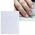 JMEOWIO 12 Sheets Aurora Nail Art Stickers Decals Self-Adhesive Glitter Holographic Star Heart Nail Design Accessories