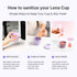 Lena Menstrual Cup Sterilizer Case, Compact, Collapsible Silicone Container for Cleaning Period Cup & Menstrual Disc