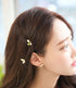 yueton Pack of 4 Women Honeybee Metal Hairpin, Bee Crystal Hair Side Clip Barrette Hair Accessories