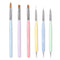 TEOYALL Nail Art Brushes, Nail Design Painting Brushes, Builder Gel Brush, Nail Dotting Tools, Fine Liner Brushes