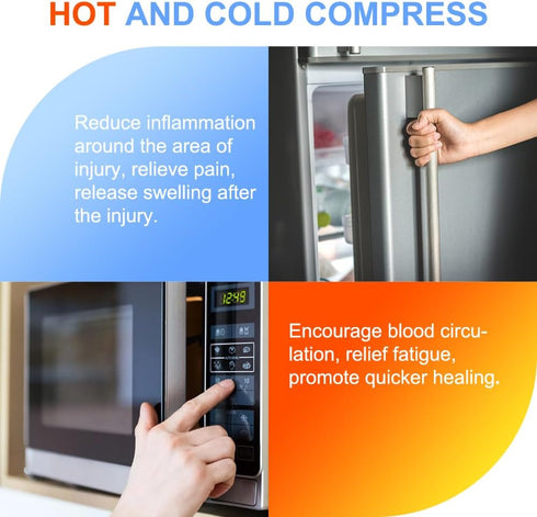 Soft Cold Packs for Injuries Reusable 4 Pack, Hot and Cold Gel Pack for Headaches, Joint Pain Relief, Flexible Therapy