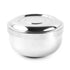QSHAVE Stainless Steel Shaving Bowl with Lid - 4 Inch Diameter Chrome Plated Finish