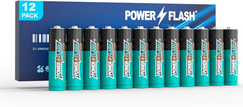 AAA Batteries 12 Pack, Long-Lasting Alkaline High-Performance 1.5 Volt, 10-Year Shelf Life