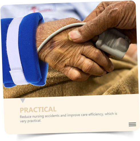 HAKIDZEL 4Pcs Patient Hospital Limb Holders for Blue Strap for Bedridden Safety Easy to Use with Quick Release Buckle