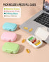 4 PC Pill Case, 3 Removable Compartments BPA-free Pill Box, Day Organizer for Travel Storage of Vitamins, Fish Oil, or