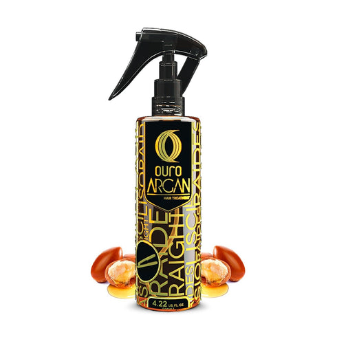 OURO 100% Pure Moroccan Argan Oil, 4.22 Oz - Natural Antioxidant for Hair, Moisturizes and Controls Frizz