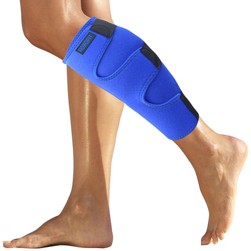ROXOFIT Calf Brace for Torn Calf Muscle - Adjustable Neoprene Compression Support Wrap for Lower Leg Injury, Strain
