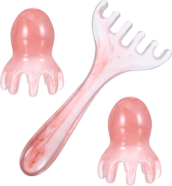 QFGasre Head Massager Scalp Comb, 3 Pcs Resin Scalp Massager for Headaches Relaxation