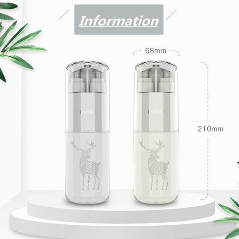 Travel Toothbrush Cup, Portable Travel Cases, 2 x 45 ml Pump Bottle Soap Dispenser, Mirror, Comb for Business Camping
