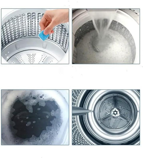 Washing Machine Cleaner Descaler Tablets, Deep Clean Formula for Front Load and Top Load Machines, Removes Odors and