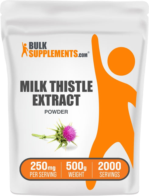 BulkSupplements.com Milk Thistle Extract Powder - Liver Support Supplement - 500 Grams for Dogs and Liver Cleanse