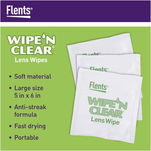 Flents Eyeglass Cleaner Lens Wipes, 225 Count (3 Boxes of 75), Pre-Moistened Cleaning Cloths for Glasses & Screens