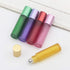 JIUWU 10pcs 10ml Essential Oils Stainless Steel Roller-on Bottles - Refillable Perfume Vials with Droppers