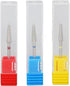 Nail Drill Bits Set - 3pcs 3/32 Inch Electric Manicure Nail File Bits with Storage Box for Home Salon Care