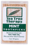 Tea Tree Therapy Toothpicks, Mint - 100 Toothpicks