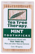 Tea Tree Therapy Toothpicks, Mint - 100 Toothpicks