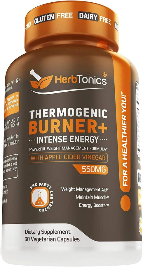 Herbtonics Apple Cider Vinegar + Keto BHB Formula - Digestion & Detox Support, Appetite Control Supplement.