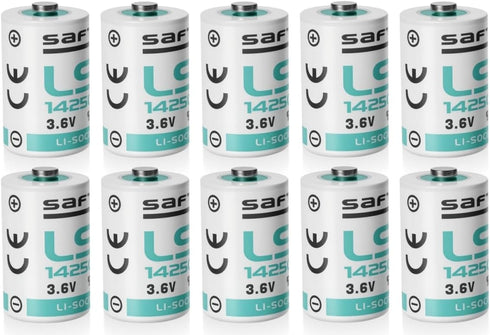 KCATDREY 10 X LS14250 1/2 AA 3.6V Batteries 1200mAh Use for Computers Memory