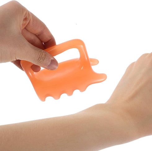 TEHAUX Manual Dual-Edge Gua Sha Scraping Massage Tool, Resin Pressure Point Massager for Back and Neck, Handheld Muscle