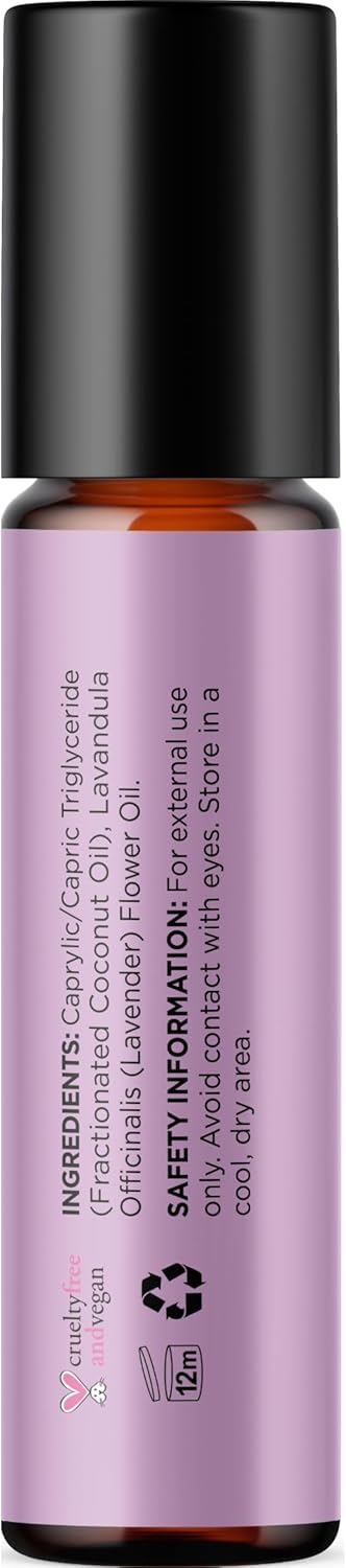 Lavender Essential Oil Roll On - Calming Aromatherapy Oil for Sleep, Headaches, Relaxation