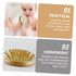 VANZACK Set Wool Baby Brush for Newborns Wooden Scalp Grooming Comb Soft Bristle Hair Brush for Infant Care