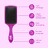 Wet Brush Paddle Detangler Hair Brush, Purple, Ultra-Soft IntelliFlex Bristles, AquaVent Design, Great for Treatment &
