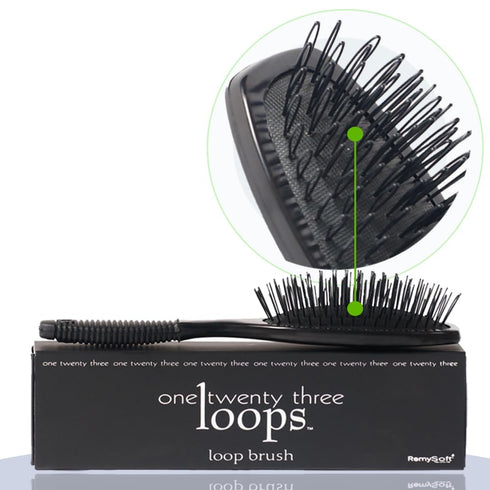 One Twenty Three Loops - RemySoft Professional Grade Loop Brush for Hair Extensions & Wigs