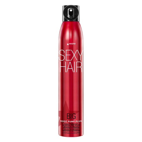 SexyHair Big Root Pump Plus Volumizing Spray Mousse, 10 Oz, High Hold with 72 Hour Humidity Resistance