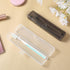 Qulkws 2 Pack 8.27 1.85 1.1 inches Toothbrush Case, Portable Clear Toothbrush and Toothpaste Storage Container