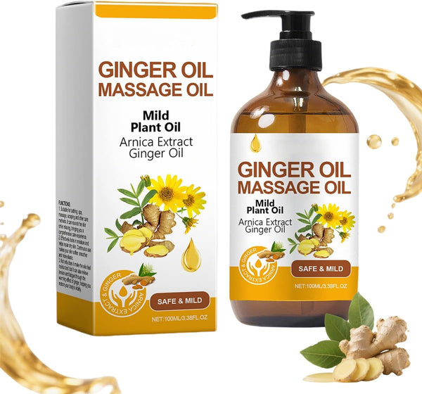 VSDFAW Ginger Oil, Natural Ginger Body Oil for Gua Sha Massage, Warming and