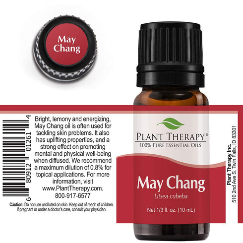 Plant Therapy May Chang Essential Oil 10 mL (1/3 oz) - 100% Pure, Undiluted, Therapeutic Grade