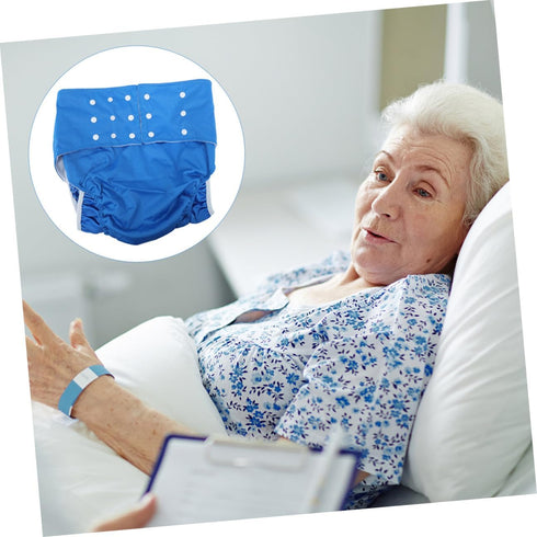 LOORGVEL 2Pcs Reusable Adult Cloth Diapers Adjustable Leakproof Washable Nappies for Men Women Elderly Breathable Soft