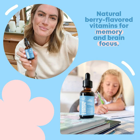 JoySpring Kids B Complex Vitamins, Liquid Drops for Attention & Focus, with Elderberry Zinc and Vitamin C