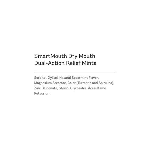 SmartMouth Dry Mouth Mints, Sugar-Free Breath Mints, 50 Count, 3 Pack, Mellow Mint