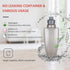 Domi-patrol Spray Mop for Floor Cleaning, Microfiber Floor Mop Dry Wet Mop with 3 Washable Mop Pads & Refillable