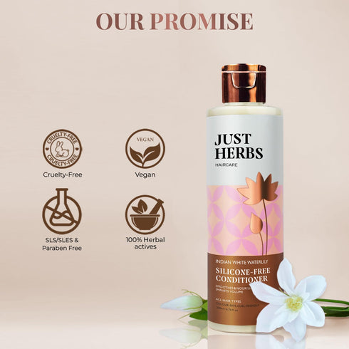 Just Herbs Organic Kumuda Hair Conditioner with White Water Lily & Gotu Kola - 6.8 fl. oz.