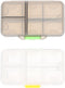 SOPOTUTU Portable Medicine Organizer Box 2pcs, 9-Compartment Weekly Pill Container, Large Capacity Travel